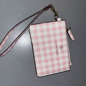Nanette Lepore Pink Gingham Wristlet